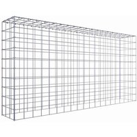 Gabiona Gabione, silbergrau, Maschenweite 10 cm x 10 cm, C-Ring – silberfarben Gabiona Gabione, silbergrau, Maschenweite 10 cm x 10 cm, C-Ring – silberfarben