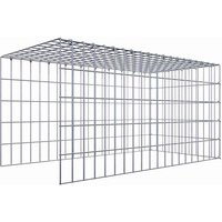 Gabiona Gabione, silbergrau, Maschenweite 5 cm x 10 cm, C-Ring – silberfarben Gabiona Gabione, silbergrau, Maschenweite 5 cm x 10 cm, C-Ring – silberfarben