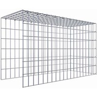 Gabiona Gabione, silbergrau, Maschenweite 5 cm x 10 cm, C-Ring – silberfarben Gabiona Gabione, silbergrau, Maschenweite 5 cm x 10 cm, C-Ring – silberfarben