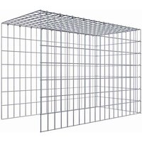 Gabiona Gabione, silbergrau, Maschenweite 5 cm x 10 cm, C-Ring – silberfarben Gabiona Gabione, silbergrau, Maschenweite 5 cm x 10 cm, C-Ring – silberfarben