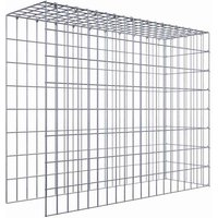 Gabiona Gabione, silbergrau, Maschenweite 5 cm x 10 cm, C-Ring – silberfarben Gabiona Gabione, silbergrau, Maschenweite 5 cm x 10 cm, C-Ring – silberfarben