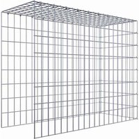 Gabiona Gabione, silbergrau, Maschenweite 5 cm x 10 cm, C-Ring – silberfarben Gabiona Gabione, silbergrau, Maschenweite 5 cm x 10 cm, C-Ring – silberfarben