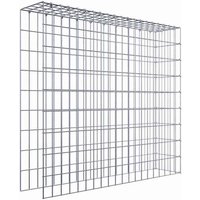 Gabiona Gabione, silbergrau, Maschenweite 5 cm x 10 cm, C-Ring – silberfarben Gabiona Gabione, silbergrau, Maschenweite 5 cm x 10 cm, C-Ring – silberfarben