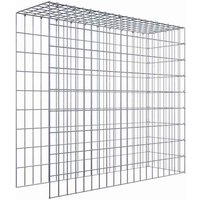 Gabiona Gabione, silbergrau, Maschenweite 5 cm x 10 cm, C-Ring – silberfarben Gabiona Gabione, silbergrau, Maschenweite 5 cm x 10 cm, C-Ring – silberfarben