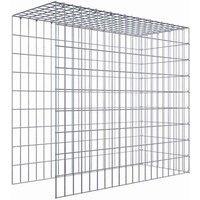 Gabiona Gabione, silbergrau, Maschenweite 5 cm x 10 cm, C-Ring – silberfarben Gabiona Gabione, silbergrau, Maschenweite 5 cm x 10 cm, C-Ring – silberfarben