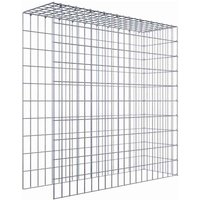 Gabiona Gabione, silbergrau, Maschenweite 5 cm x 10 cm, C-Ring – silberfarben Gabiona Gabione, silbergrau, Maschenweite 5 cm x 10 cm, C-Ring – silberfarben