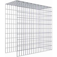 Gabiona Gabione, silbergrau, Maschenweite 5 cm x 10 cm, C-Ring – silberfarben Gabiona Gabione, silbergrau, Maschenweite 5 cm x 10 cm, C-Ring – silberfarben