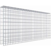 Gabiona Gabione, silbergrau, Maschenweite 5 cm x 10 cm, C-Ring – silberfarben Gabiona Gabione, silbergrau, Maschenweite 5 cm x 10 cm, C-Ring – silberfarben