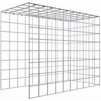 Gabiona Gabione, silbergrau, Maschenweite 10 cm x 10 cm, C-Ring – silberfarben Gabiona Gabione, silbergrau, Maschenweite 10 cm x 10 cm, C-Ring – silberfarben