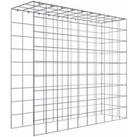 Gabiona Gabione, silbergrau, Maschenweite 10 cm x 10 cm, C-Ring – silberfarben Gabiona Gabione, silbergrau, Maschenweite 10 cm x 10 cm, C-Ring – silberfarben