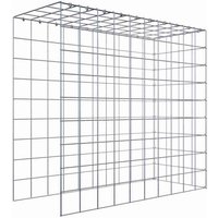 Gabiona Gabione, silbergrau, Maschenweite 10 cm x 10 cm, C-Ring – silberfarben Gabiona Gabione, silbergrau, Maschenweite 10 cm x 10 cm, C-Ring – silberfarben