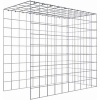 Gabiona Gabione, silbergrau, Maschenweite 10 cm x 10 cm, C-Ring – silberfarben Gabiona Gabione, silbergrau, Maschenweite 10 cm x 10 cm, C-Ring – silberfarben