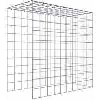 Gabiona Gabione, silbergrau, Maschenweite 10 cm x 10 cm, C-Ring – silberfarben Gabiona Gabione, silbergrau, Maschenweite 10 cm x 10 cm, C-Ring – silberfarben