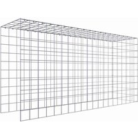 Gabiona Gabione, silbergrau, Maschenweite 10 cm x 10 cm, C-Ring – silberfarben Gabiona Gabione, silbergrau, Maschenweite 10 cm x 10 cm, C-Ring – silberfarben