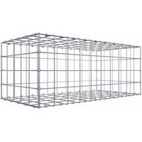 Gabiona Gabione, silbergrau, Maschenweite 10 cm x 10 cm, C-Ring – silberfarben Gabiona Gabione, silbergrau, Maschenweite 10 cm x 10 cm, C-Ring – silberfarben