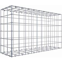 Gabiona Gabione, silbergrau, Maschenweite 10 cm x 10 cm, C-Ring – silberfarben Gabiona Gabione, silbergrau, Maschenweite 10 cm x 10 cm, C-Ring – silberfarben