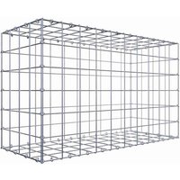 Gabiona Gabione, silbergrau, Maschenweite 10 cm x 10 cm, C-Ring – silberfarben Gabiona Gabione, silbergrau, Maschenweite 10 cm x 10 cm, C-Ring – silberfarben