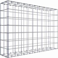 Gabiona Gabione, silbergrau, Maschenweite 10 cm x 10 cm, C-Ring – silberfarben Gabiona Gabione, silbergrau, Maschenweite 10 cm x 10 cm, C-Ring – silberfarben