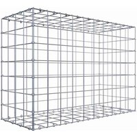 Gabiona Gabione, silbergrau, Maschenweite 10 cm x 10 cm, C-Ring – silberfarben Gabiona Gabione, silbergrau, Maschenweite 10 cm x 10 cm, C-Ring – silberfarben