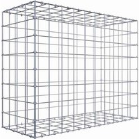 Gabiona Gabione, silbergrau, Maschenweite 10 cm x 10 cm, C-Ring – silberfarben Gabiona Gabione, silbergrau, Maschenweite 10 cm x 10 cm, C-Ring – silberfarben