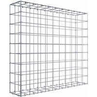 Gabiona Gabione, silbergrau, Maschenweite 10 cm x 10 cm, C-Ring – silberfarben Gabiona Gabione, silbergrau, Maschenweite 10 cm x 10 cm, C-Ring – silberfarben