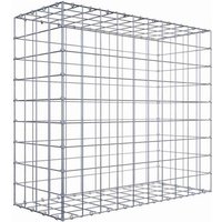 Gabiona Gabione, silbergrau, Maschenweite 10 cm x 10 cm, C-Ring – silberfarben Gabiona Gabione, silbergrau, Maschenweite 10 cm x 10 cm, C-Ring – silberfarben