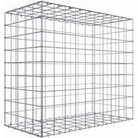 Gabiona Gabione, silbergrau, Maschenweite 10 cm x 10 cm, C-Ring – silberfarben Gabiona Gabione, silbergrau, Maschenweite 10 cm x 10 cm, C-Ring – silberfarben