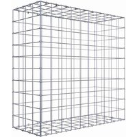 Gabiona Gabione, silbergrau, Maschenweite 10 cm x 10 cm, C-Ring – silberfarben Gabiona Gabione, silbergrau, Maschenweite 10 cm x 10 cm, C-Ring – silberfarben