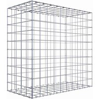 Gabiona Gabione, silbergrau, Maschenweite 10 cm x 10 cm, C-Ring – silberfarben Gabiona Gabione, silbergrau, Maschenweite 10 cm x 10 cm, C-Ring – silberfarben