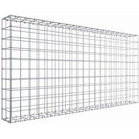 Gabiona Gabione, silbergrau, Maschenweite 10 cm x 10 cm, C-Ring – silberfarben Gabiona Gabione, silbergrau, Maschenweite 10 cm x 10 cm, C-Ring – silberfarben