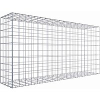 Gabiona Gabione, silbergrau, Maschenweite 10 cm x 10 cm, C-Ring – silberfarben Gabiona Gabione, silbergrau, Maschenweite 10 cm x 10 cm, C-Ring – silberfarben
