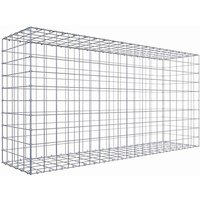 Gabiona Gabione, silbergrau, Maschenweite 10 cm x 10 cm, C-Ring – silberfarben Gabiona Gabione, silbergrau, Maschenweite 10 cm x 10 cm, C-Ring – silberfarben