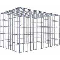 Gabiona Anbaugabione »Typ 3«, 5 Gittermatten inkl. C-Ringe, Maschenweite: 5 x 10 cm, ohne Bodengitter – silberfarben Gabiona Anbaugabione »Typ 3«, 5 Gittermatten inkl. C-Ringe, Maschenweite: 5 x 10 cm, ohne Bodengitter – silberfarben