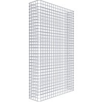 Gabiona Gabionenzaun, silbergrau, Maschenweite 5 cm x 5 cm – silberfarben Gabiona Gabionenzaun, silbergrau, Maschenweite 5 cm x 5 cm – silberfarben