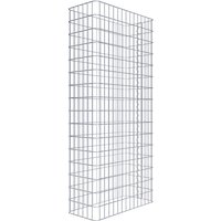 Gabiona Gabionenzaun, silbergrau, Maschenweite 5 cm x 10 cm – silberfarben Gabiona Gabionenzaun, silbergrau, Maschenweite 5 cm x 10 cm – silberfarben