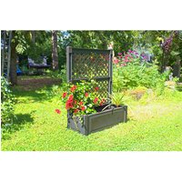 KHW Pflanzkasten, Kunststoff (PP), anthrazit, rechteckig – grau KHW Pflanzkasten, Kunststoff (PP), anthrazit, rechteckig – grau