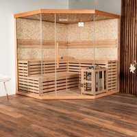 HOME DELUXE Sauna »Skyline XL BIG Kunststeinwand«, inkl. 8 kW Saunaofen mit integr. Steuerung, für 6 Personen – beige HOME DELUXE Sauna »Skyline XL BIG Kunststeinwand«, inkl. 8 kW Saunaofen mit integr. Steuerung, für 6 Personen – beige