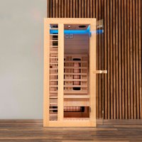 HOME DELUXE Infrarotsauna »Redsun S Deluxe«, für 1 Person, Fronteinstieg, Vollspektrumstrahler – beige HOME DELUXE Infrarotsauna »Redsun S Deluxe«, für 1 Person, Fronteinstieg, Vollspektrumstrahler – beige