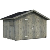 PALMAKO Gerätehaus »Nils«, Holz, BxHxT: 392 x 259 x 239 cm (Außenmaße inkl. Dachüberstand) – grau PALMAKO Gerätehaus »Nils«, Holz, BxHxT: 392 x 259 x 239 cm (Außenmaße inkl. Dachüberstand) – grau