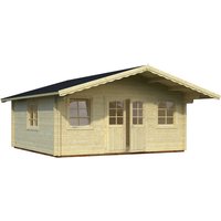 PALMAKO Blockbohlenhaus | Gartenhaus aus Holz | Fertighaus »Helena«, Holz, BxHxT: 608 x 290 x 672 cm (Außenmaße inkl. Dachüberstand) – braun PALMAKO Blockbohlenhaus | Gartenhaus aus Holz | Fertighaus »Helena«, Holz, BxHxT: 608 x 290 x 672 cm (Außenmaße inkl. Dachüberstand) – braun