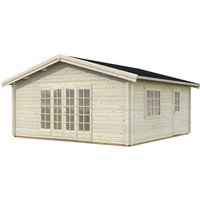 PALMAKO Blockbohlenhaus | Gartenhaus aus Holz | Fertighaus  »Irene«, BxT: 540 x 540 cm (Außenmaße), Wandstärke: 70 mm – braun Rabatt: 17 %