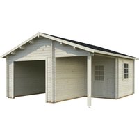 PALMAKO AS Blockbohlen-Garage, BxT: 510 x 550 cm (Außenmaße), Holz – beige PALMAKO AS Blockbohlen-Garage, BxT: 510 x 550 cm (Außenmaße), Holz – beige