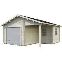 PALMAKO AS Blockbohlen-Garage, BxT: 510 x 550 cm (Außenmaße), Holz – transparent Rabatt: 12 %  – 28.05 qm PALMAKO AS Blockbohlen-Garage, BxT: 510 x 550 cm (Außenmaße), Holz – transparent Rabatt: 12 %  – 28.05 qm