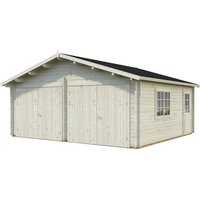 PALMAKO AS Blockbohlen-Garage, BxT: 575 x 510 cm (Außenmaße), Holz – braun Rabatt: 10 %  – 29.33 qm PALMAKO AS Blockbohlen-Garage, BxT: 575 x 510 cm (Außenmaße), Holz – braun Rabatt: 10 %  – 29.33 qm