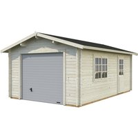PALMAKO AS Blockbohlen-Garage, BxT: 360 x 550 cm (Außenmaße), Holz – beige PALMAKO AS Blockbohlen-Garage, BxT: 360 x 550 cm (Außenmaße), Holz – beige