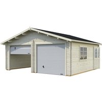 PALMAKO AS Blockbohlen-Garage, BxT: 575 x 510 cm (Außenmaße), Holz – transparent PALMAKO AS Blockbohlen-Garage, BxT: 575 x 510 cm (Außenmaße), Holz – transparent