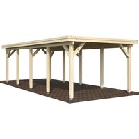 PALMAKO Einzelcarport »Karl«, Außenmaß BxT: 360 x 762 cm, natur – beige PALMAKO Einzelcarport »Karl«, Außenmaß BxT: 360 x 762 cm, natur – beige