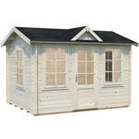 PALMAKO Blockbohlenhaus | Gartenhaus aus Holz | Fertighaus »Claudia«, Holz, BxHxT: 364 x 249 x 240 cm (Außenmaße) – braun PALMAKO Blockbohlenhaus | Gartenhaus aus Holz | Fertighaus »Claudia«, Holz, BxHxT: 364 x 249 x 240 cm (Außenmaße) – braun