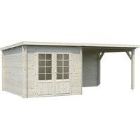 PALMAKO Blockbohlenhaus »Ella«, Holz, BxHxT: 554 x 214 x 300 cm (Außenmaße inkl. Dachüberstand) - braun |  Fichte  |  15,9 m² PALMAKO Blockbohlenhaus »Ella«, Holz, BxHxT: 554 x 214 x 300 cm (Außenmaße inkl. Dachüberstand) - braun |  Fichte  |  15,9 m²