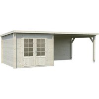 PALMAKO Blockbohlenhaus »Ella«, Holz, BxHxT: 614 x 214 x 340 cm (Außenmaße inkl. Dachüberstand) - braun |  Fichte  |  17,7 m² PALMAKO Blockbohlenhaus »Ella«, Holz, BxHxT: 614 x 214 x 340 cm (Außenmaße inkl. Dachüberstand) - braun |  Fichte  |  17,7 m²